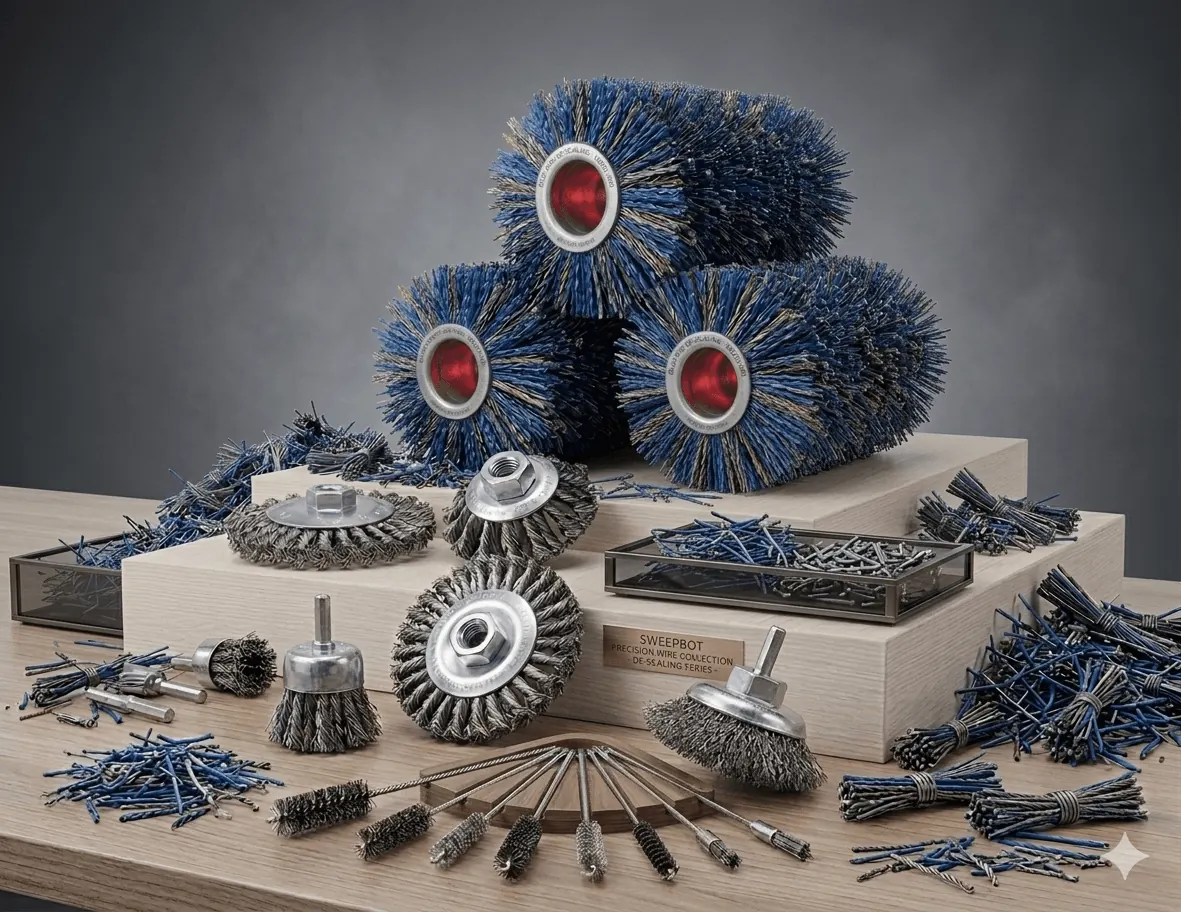 Specialized industrial and commercial brushes for surface treatment